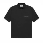 Áo Thun Có Cổ Fear of God Essentials Weathered Black Đen sang trọng