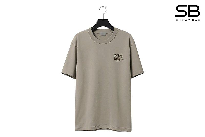 Áo Thun Dior Charm T-Shirt Grey Cotton Jersey Xám phong cách thời trang