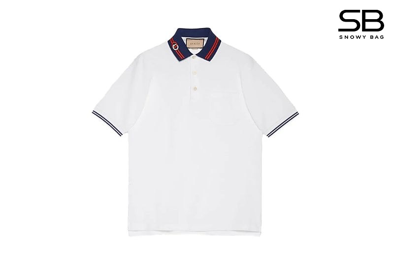 Áo Thun Gucci Cotton Piquet Polo Shirt White SS25 Màu Trắng sang trọng