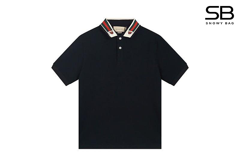 Áo Thun Gucci Polo With Web And Feline Head Black Đen sang trọng