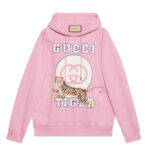 Áo Thun Gucci Tiger Hoodie Hồng thời trang cao cấp