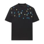 Áo Thun LV Black Cotton Monogram Multicolor Màu Đen thời trang sang trọng