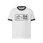 Áo Thun LV Cotton T-Shirt Crystal 1854 White Black sang trọng