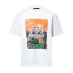 Áo Thun LV Embellished Graphic Cotton T-Shirt Vers United Since 1854 sang trọng