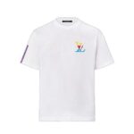 Áo Thun LV Graphic Cotton T-Shirt 37th America’s Cup Milky White sang trọng