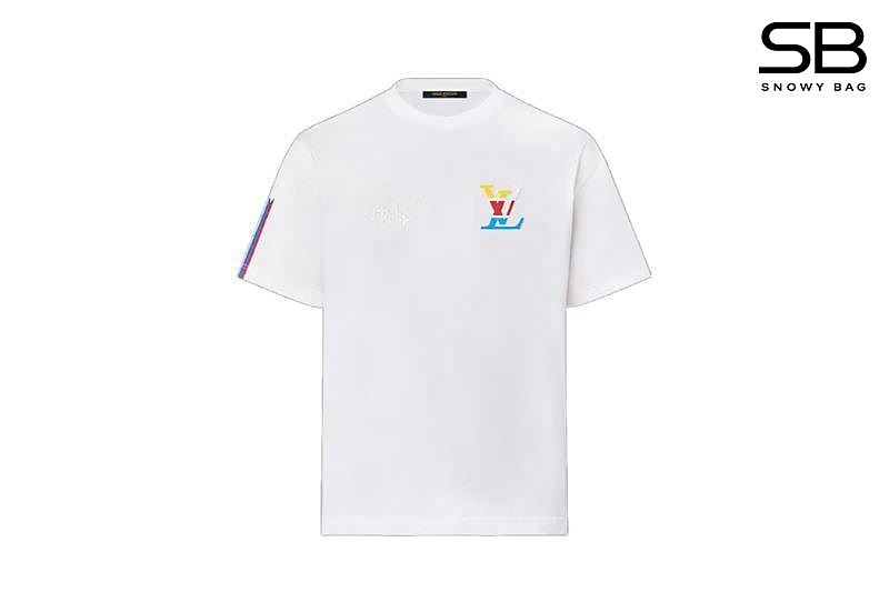 Áo Thun LV Graphic Cotton T-Shirt 37th America’s Cup Milky White sang trọng