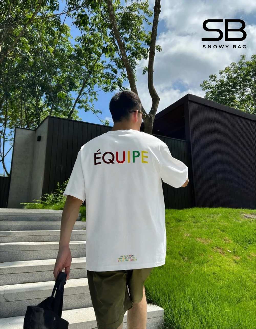 Áo Thun LV Graphic Paint Splash Trắng thời trang cao cấp