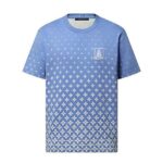 Áo Thun LV Knitted Cotton T-Shirt Blue Màu Xanh Dương thời trang cao cấp