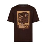 Áo Thun LV Short-Sleeved Cotton Intarsia Crewneck Trunk Siena Brown sang trọng