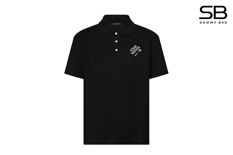 Áo Thun LV Signature Short-Sleeved Polo Black Đen sang trọng và phong cách