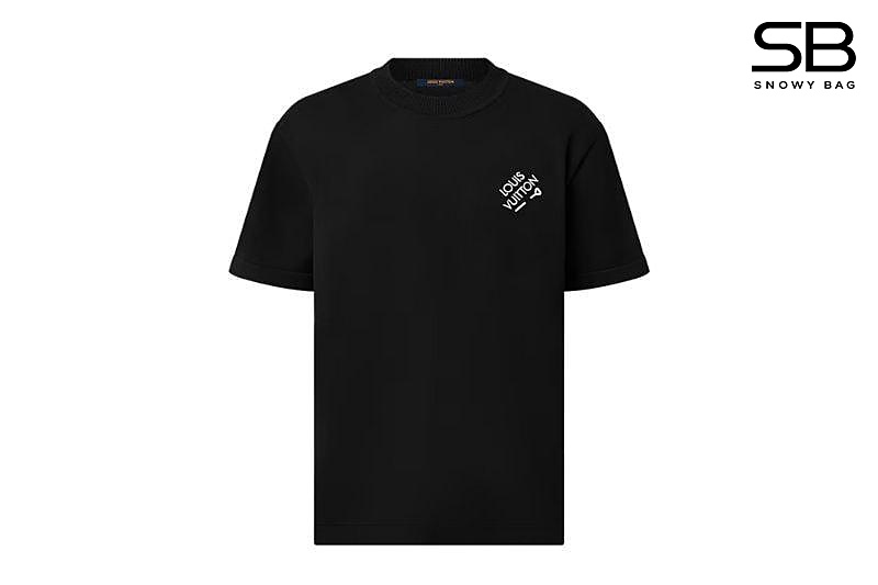 Áo Thun LV Signature Short-Sleeved T-Shirt Black Màu Đen phong cách thời trang