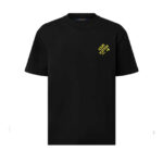 Áo Thun LV Signature Short-Sleeved T-Shirt Black màu đen chữ vàng
