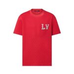 Áo Thun LV T-Shirt Red Damier Pique Màu Đỏ thời trang sang trọng