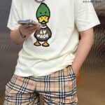 Áo Thun LV x Nigo Intarsia Jacquard Duck Short-Sleeve Crewneck T-Shirt Màu Kem sang trọng