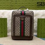 Ba Lô Gucci Ophidia GG Medium Backpack Beige Ebony Kem sang trọng