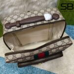 Ba Lô Gucci Ophidia GG Medium Backpack Beige Ebony Kem với chi tiết logo tinh tế