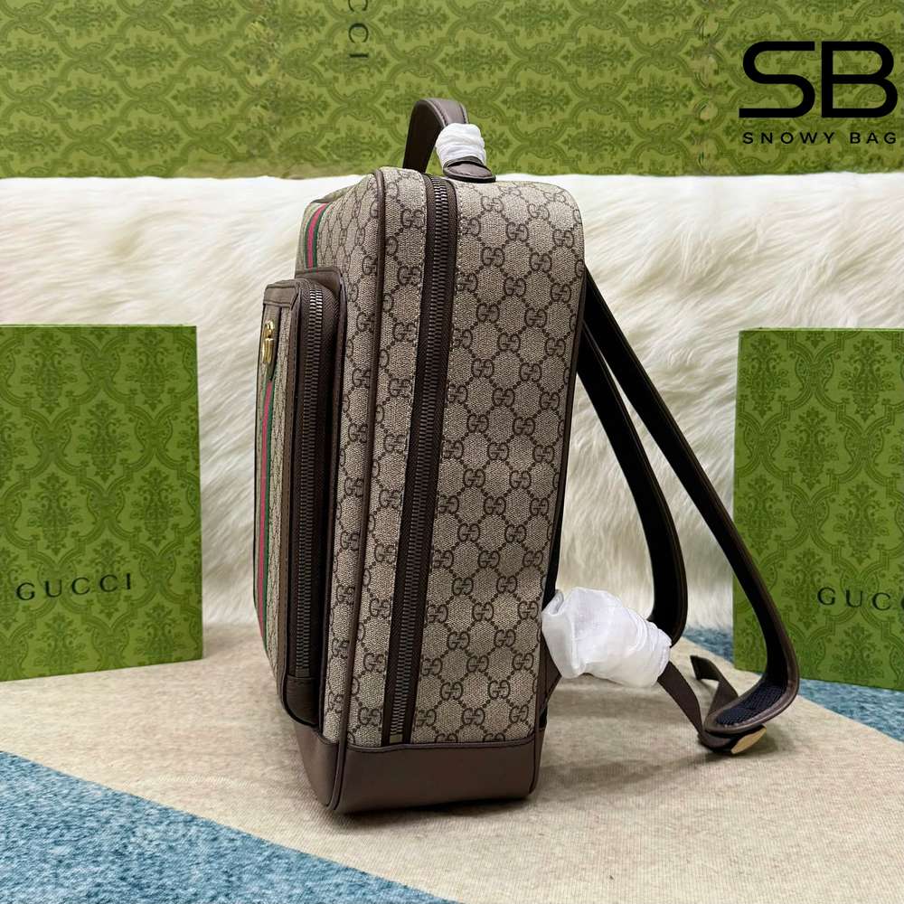 Ba Lô Gucci Ophidia GG Medium Backpack Beige Ebony Kem sang trọng và đẳng cấp.