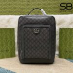Ba Lô Gucci Ophidia Medium GG Backpack in Grey GG Supreme Coated Canvas Xám sang trọng và thời thượng.
