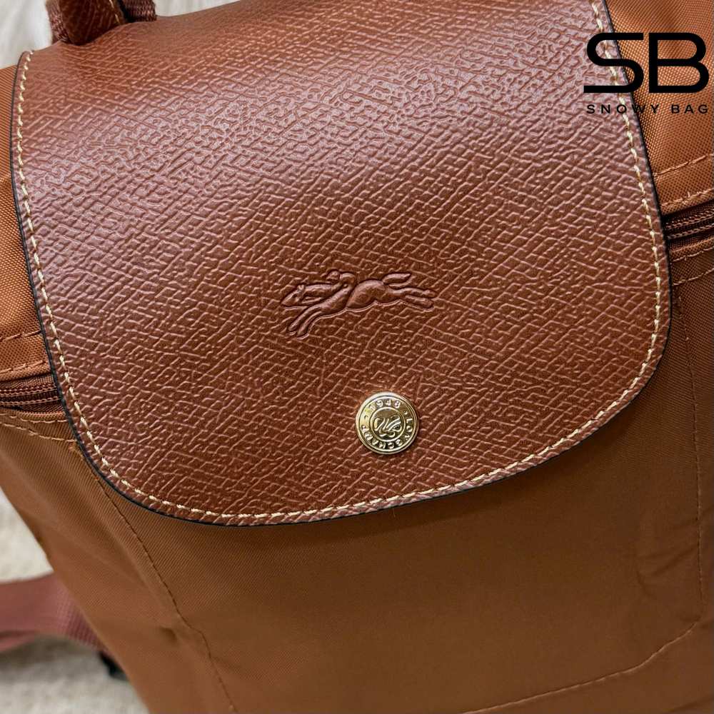 Ba Lô Longchamp Le Pliage Original M Backpack Cognac Nâu sang trọng