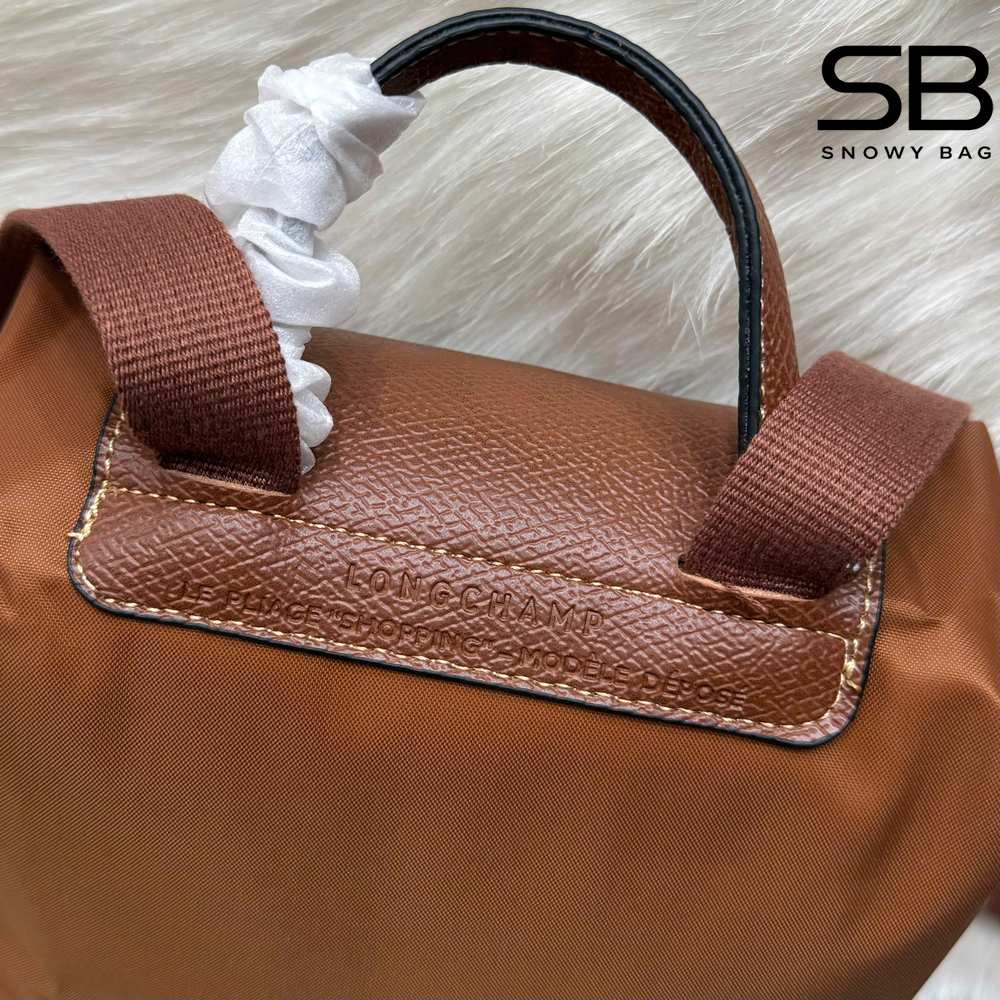 Ba Lô Longchamp Le Pliage Original M Backpack Cognac Nâu sang trọng và tiện lợi