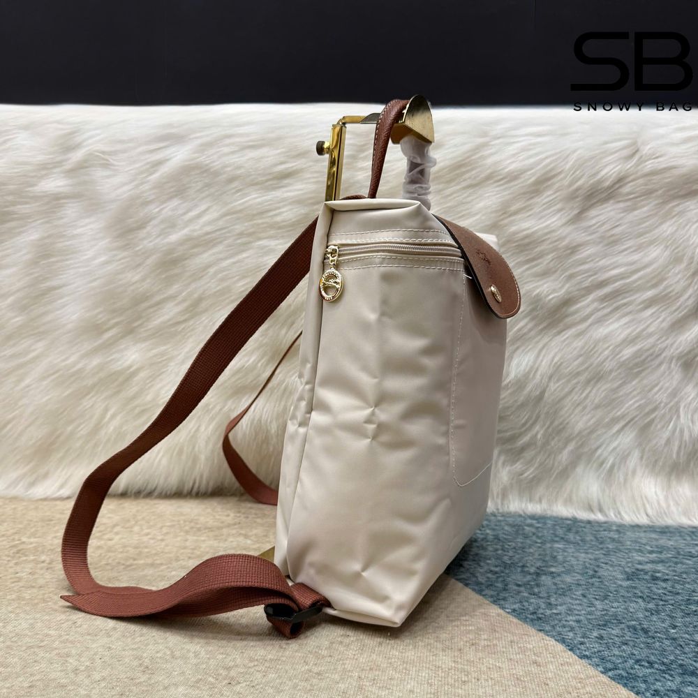 Ba Lô Longchamp Le Pliage Original M Backpack Paper với chi tiết logo tinh tế