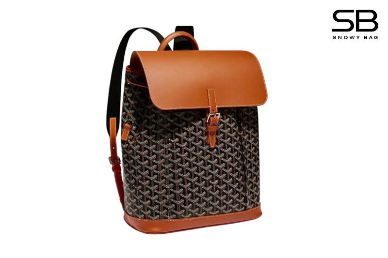 Balo Goyard Alpin MM Backpack Black Tan Màu Đen Nâu Size 39CM