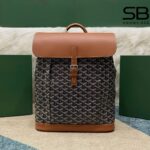 Balo Goyard Alpin MM Backpack Black Tan Màu Đen Nâu Size 39CM góc nghiêng chi tiết