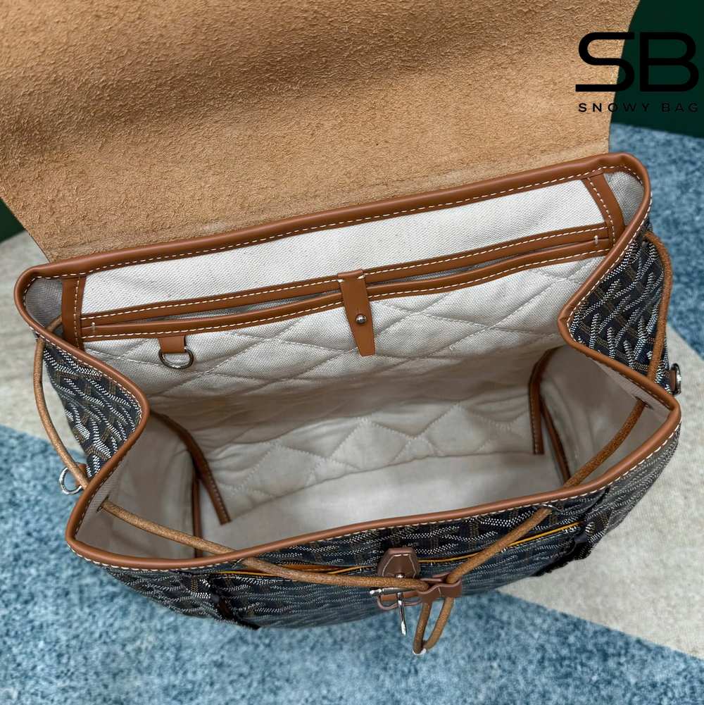 Balo Goyard Alpin MM Backpack Black Tan Màu Đen Nâu Size 39CM