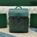 Balo Goyard Alpin MM Backpack Green Size 39CM góc nghiêng chi tiết