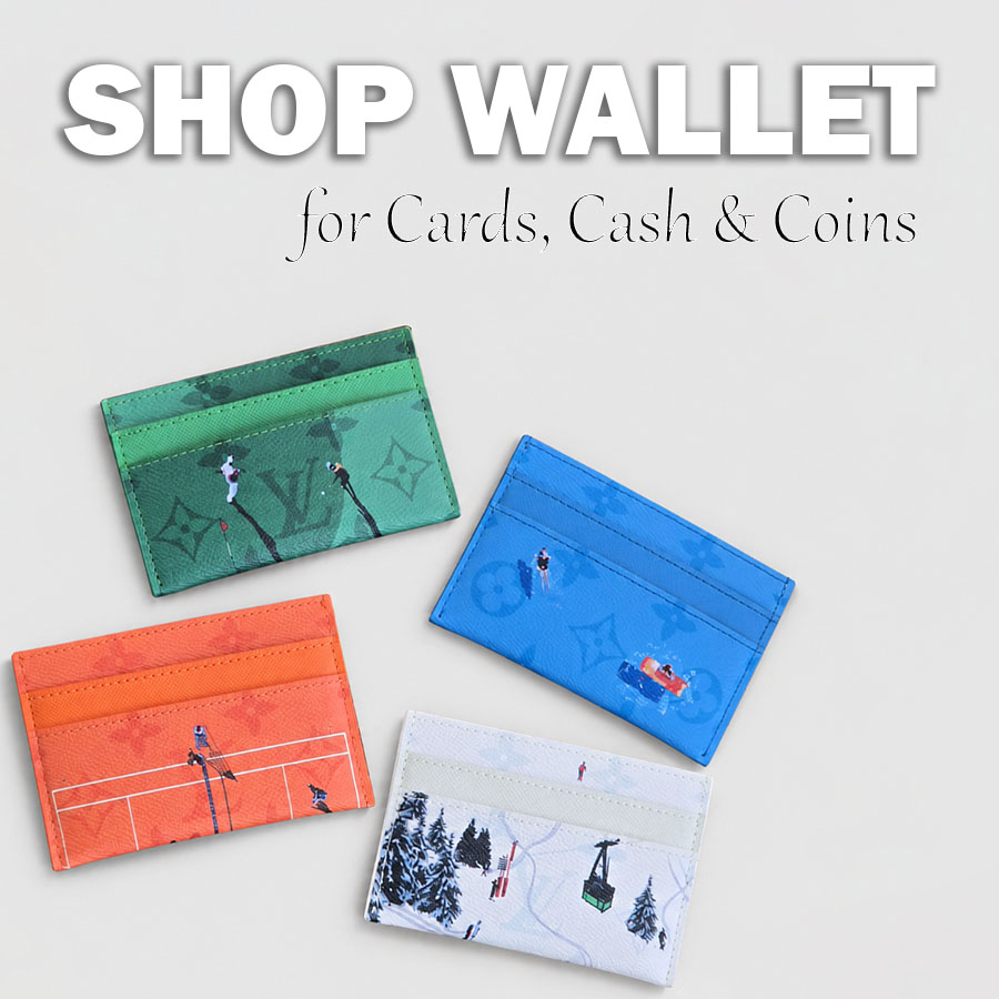 Banner ví LV wallet background xám