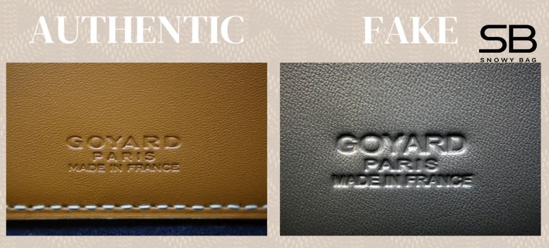 Cách nhận biết túi Goyard real và fake chi tiết qua logo in dập