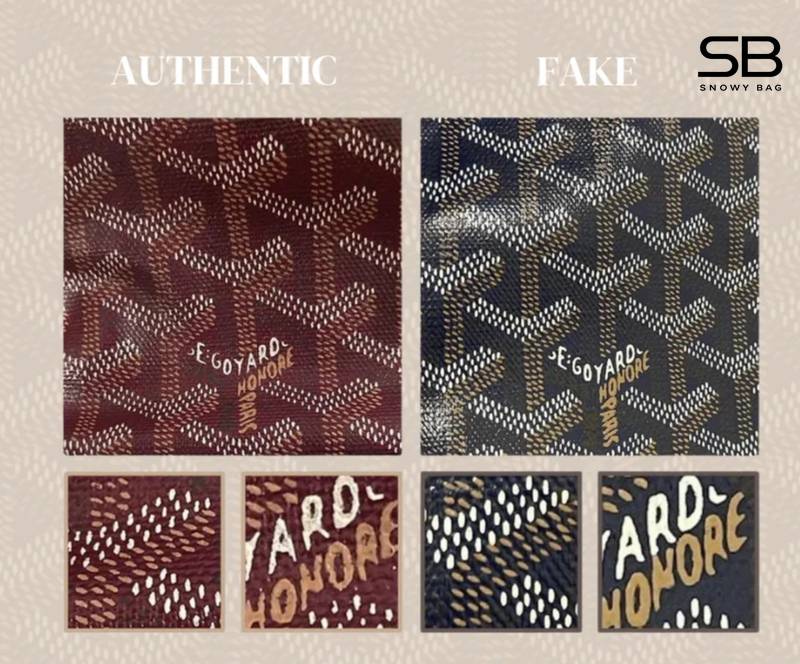 Cách nhận biết túi Goyard real và fake chi tiết qua họa tiết
