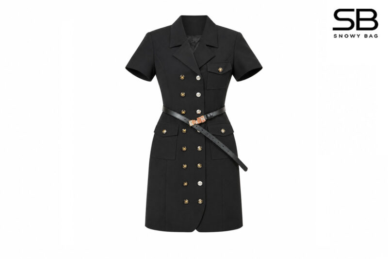 Đầm Chanel 24SS Black Dress With Belt Màu Đen sang trọng và thanh lịch