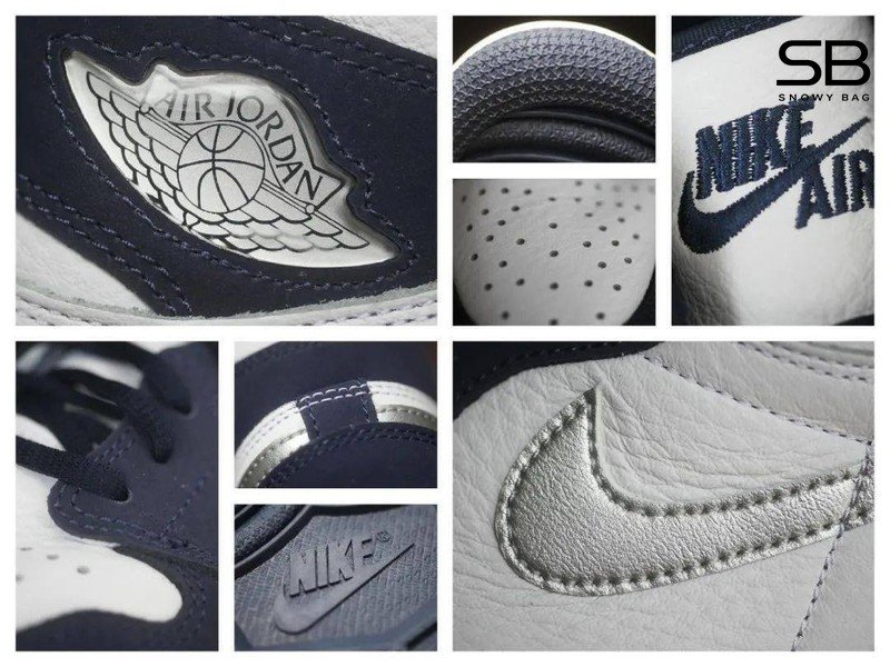 Hình ảnh chi tiết các phần của giày Air Jordan 1 High co.JP Midnight Navy