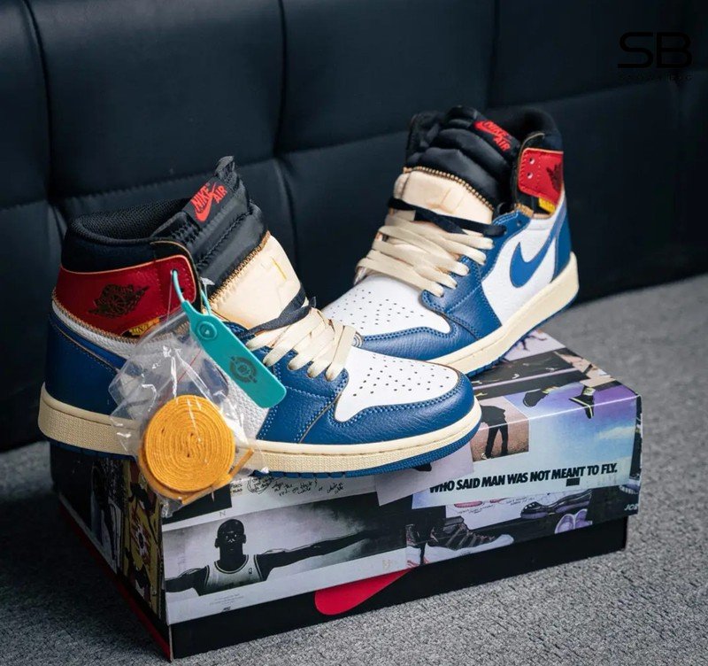 Giày Air Jordan 1 High Union màu xanh dương