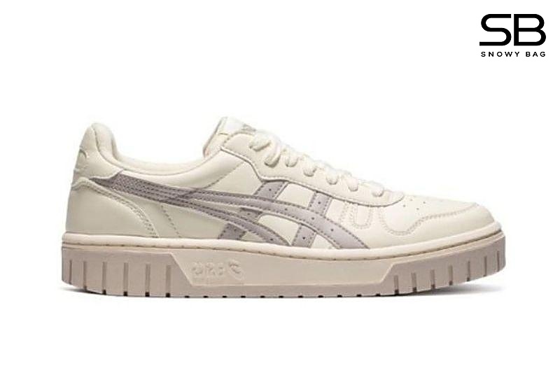 Giày Asics Court MZ Beige Màu Kem Xám Đế Xám sang trọng và thời thượng
