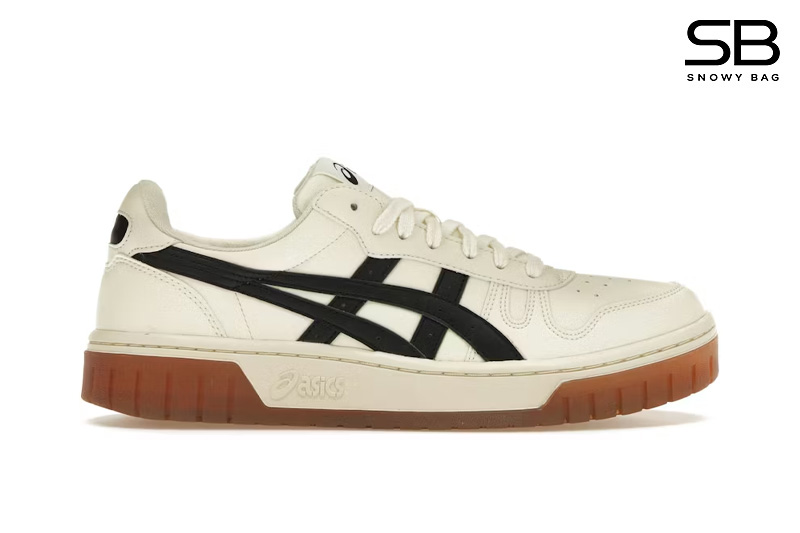 Giày Asics Court MZ Cream Black Gum Kem Đen Đế Nâu đẹp mắt