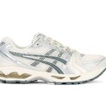 Giày Asics Gel Kayano 14 Birch Dark Pewter Kem Xám Xanh đẹp mắt
