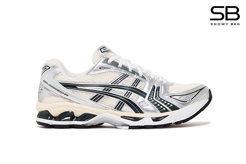 Giày Asics Gel Kayano 14 Cream Scarab Bạc Đen phong cách thời trang