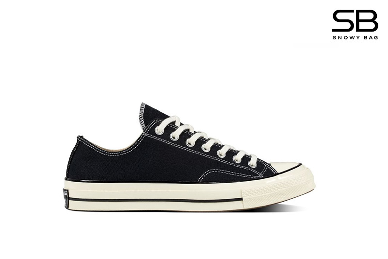 Giày Converse 1970s màu đen cổ thấp, phong cách cổ điển