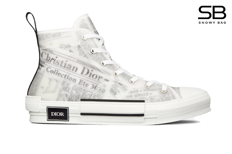 Giày Dior B23 High Top Daniel Asham Newspaper thiết kế độc đáo
