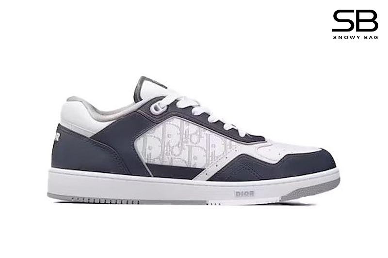 Giày Dior B27 Low Top Deep Blue Oblique Galaxy Xanh Trắng với thiết kế sang trọng