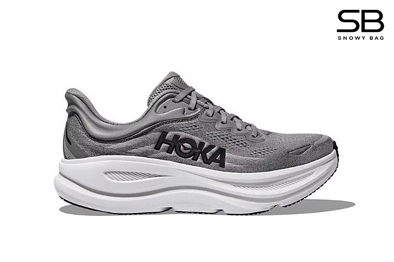 Giày Hoka Bondi 9 Galactic Stellar Grey màu xám đẹp mắt