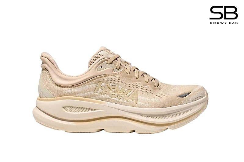 Giày Hoka Bondi 9 Oatmeal Oat Milk Màu Kem sang trọng và thời thượng