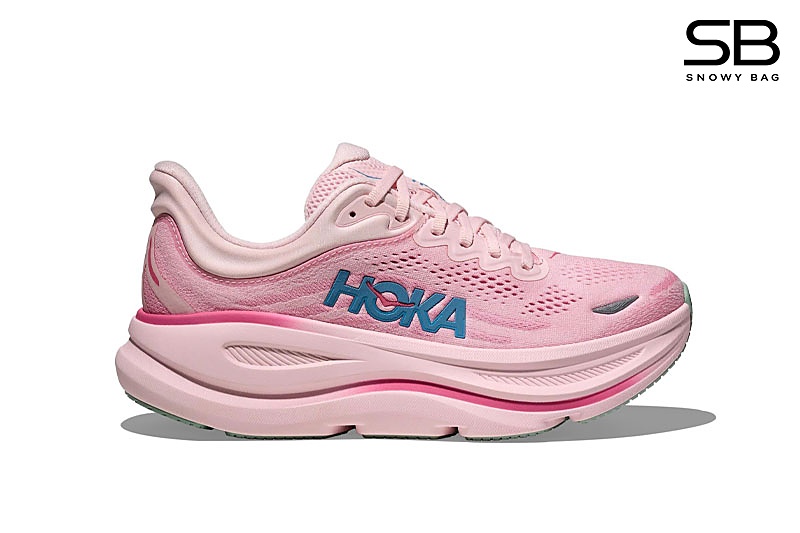 Giày Hoka Bondi 9 Rose Tea Petal Hồng thời trang và êm ái