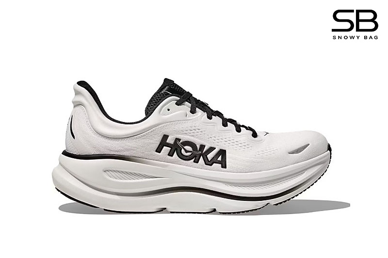 Giày Hoka Bondi 9 White Black Trắng Đen dành cho phái đẹp