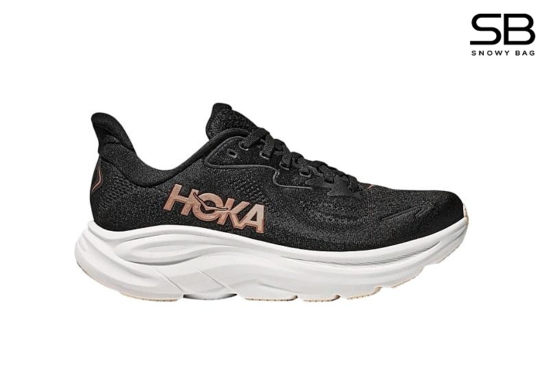 Giày Hoka Clifton 10 Black Rose Gold Đen Vàng sang trọng và cá tính