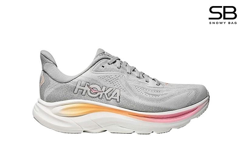Giày Hoka Clifton 10 Grey Pink Orange Xám Hồng Cam sang trọng và thời thượng