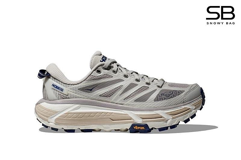 Giày Hoka Mafate Speed 2 Oat Milk Vaporous Màu Kem Xanh đẹp mắt