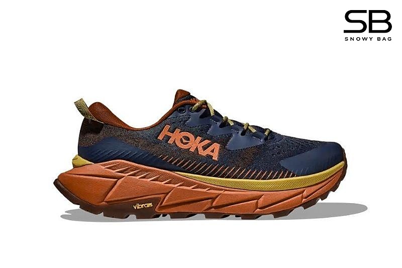 Giày Hoka Skyline Float X Navy Orange màu xanh navy cam